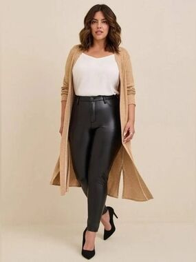 Torrid Black Faux Leather High-Rise Skinny Pants